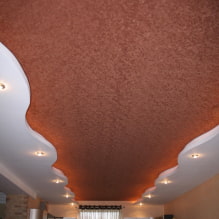 Фактура натяжного потолка: имитация дерева, гипса, парчи, зеркала, бетона, кожи, шелка и т.д.-5