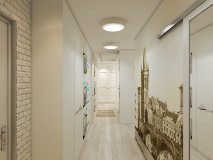 коридор в дизайне квартиры 80 кв м.
