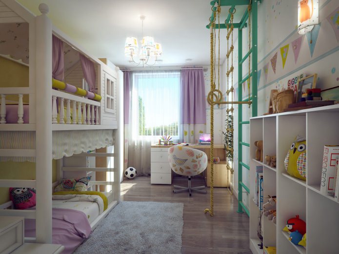 детская комната в дизайне квартиры 80 кв м.