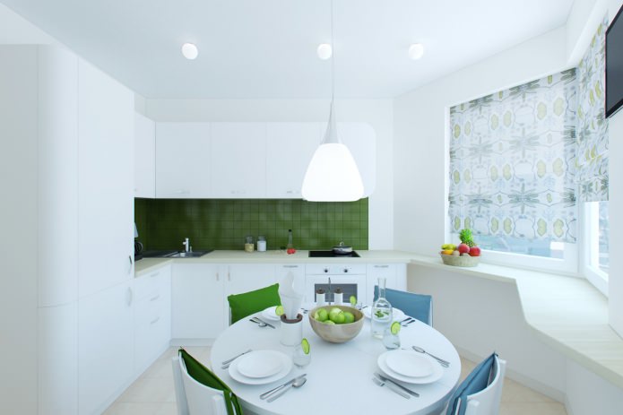 кухня-столовая в дизайне квартиры 55 кв м.