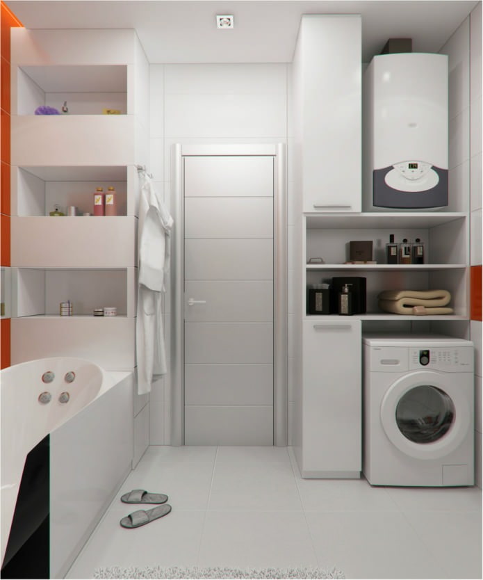ванная комната в дизайне интерьера однокомнатной квартиры 47 кв.