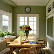 Дизайн интерьера в оливковом цвете: сочетания, стили, отделка, мебель, акценты-12
