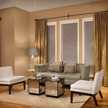 Дизайн комнаты с золотыми шторами: выбор тканей, сочетания, виды штор, 70 фото-0