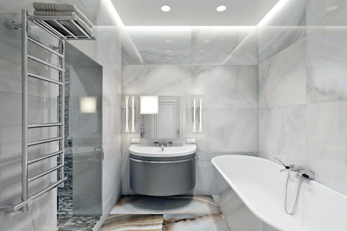 дизайн ванной комнаты в интерьере квартиры 100 кв