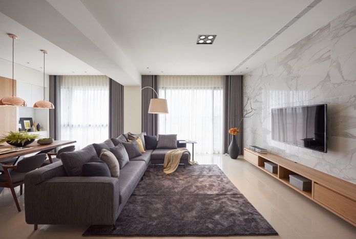Дизайн квартиры 100 кв м - идеи обустройства, фото в интерьере комнат