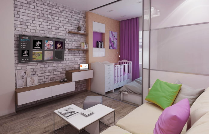 дизайн детской в ​​интерьере квартиры 35 квадратов