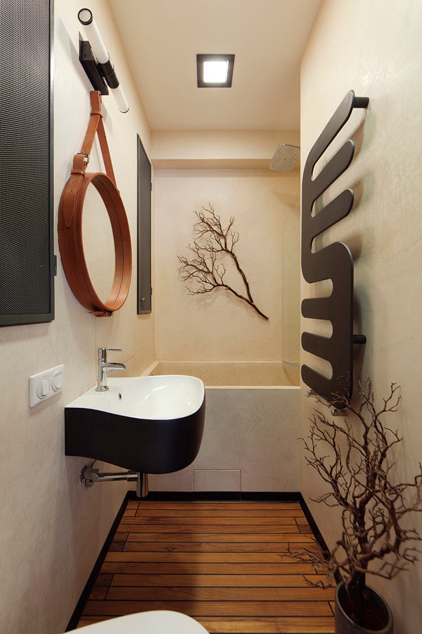 дизайн ванной комнаты в интерьере квартиры 35 квадратов