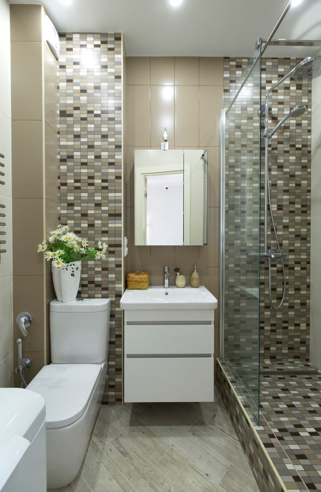 дизайн ванной комнаты в интерьере квартиры 45 квадратов