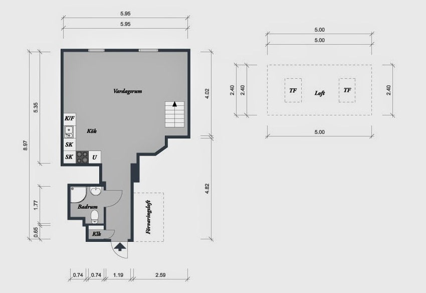 план мансардной квартиры