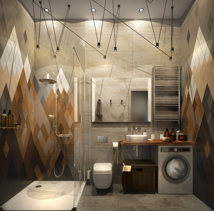 ванная комната в дизайне маленькой квартиры 15 кв м.