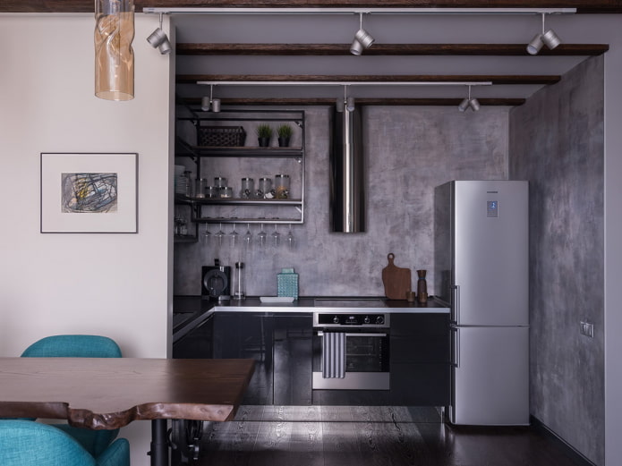 мини-кухня в интерьере однокомнатной квартиры