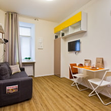 Дизайн маленькой квартиры-студии 18 кв м — фото интерьера, идеи обустройства-3