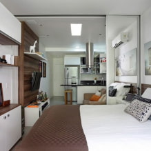 Дизайн маленькой квартиры-студии 22 кв м — фото интерьера, примеры ремонта-3