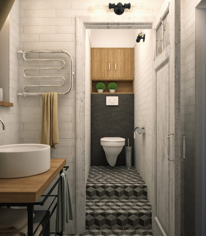 Дизайн ванной комнаты в однокомнатной квартире