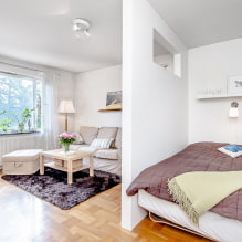 Дизайн однокомнатной квартиры с нишей: фото, планировка, расстановка мебели-6