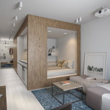 Дизайн однокомнатной квартиры с нишей: фото, планировка, расстановка мебели-8