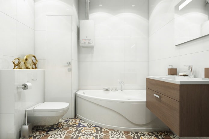 ванная комната в современной красивой квартире