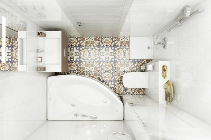 ванная комната в современной красивой квартире