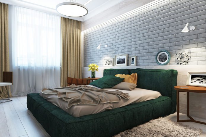 спальня в дизайн-проекте 3-х комнатной квартиры