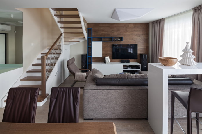 Двухуровневые квартиры: планировка, идеи обустройства, стили, дизайн лестницы