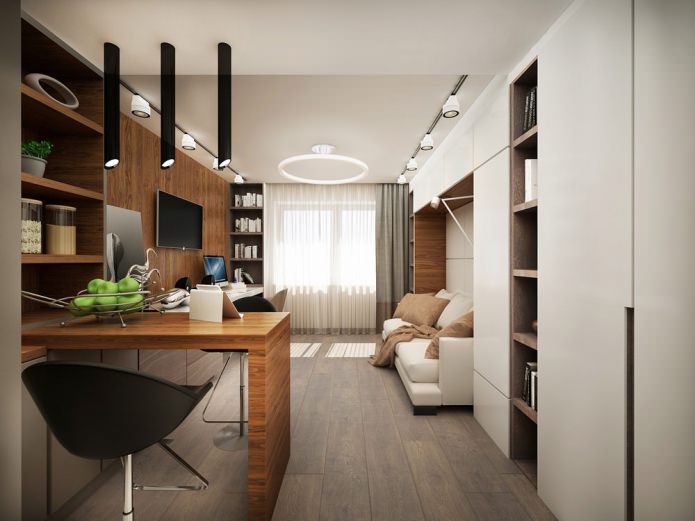 Современный и функциональный дизайн маленькой квартиры 25 кв м.