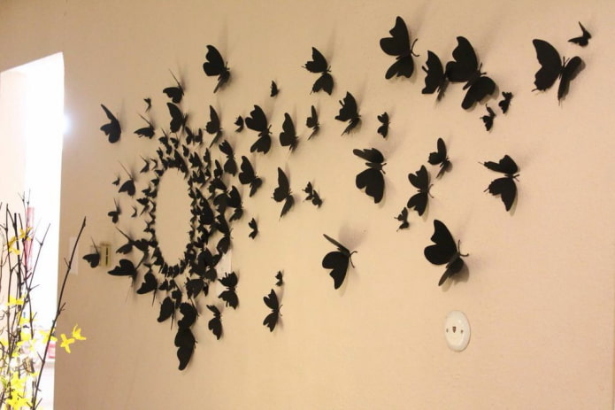 Как украсить стену бабочками?