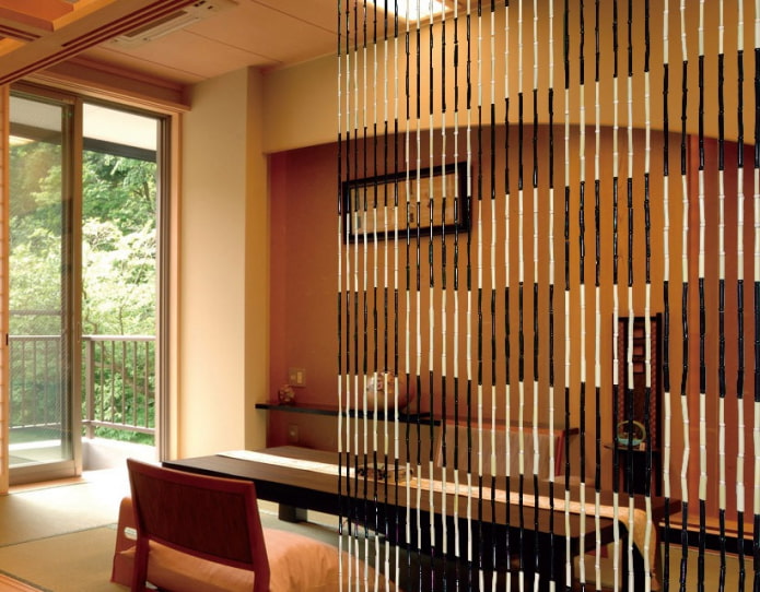 геометрические бамбуковые шторы