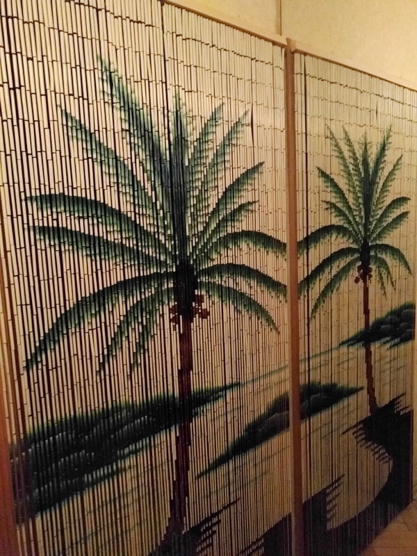 бамбуковые шторы с пальмами