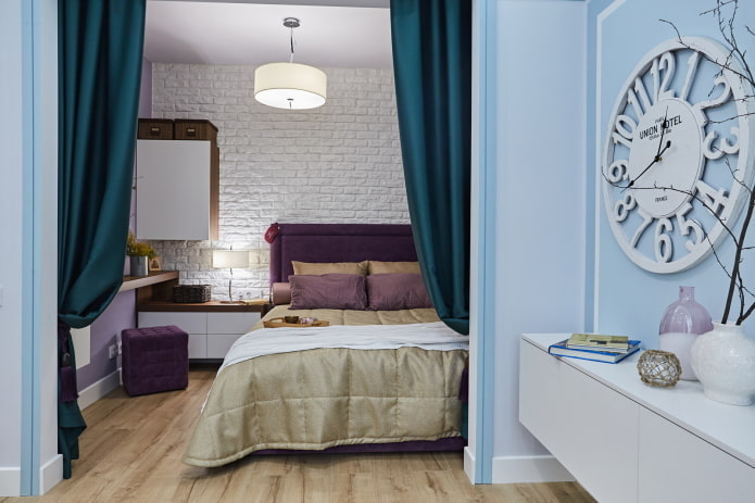дизайн спальной зоны в интерьере квартиры 40 кв