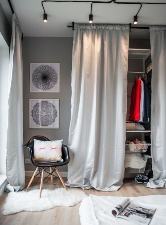 дизайн гардеробной в интерьере квартиры 40 квадратов