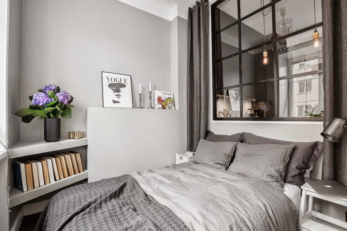 дизайн спальной зоны в интерьере квартиры 40 кв