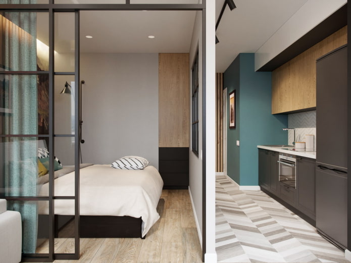 Квартира 40 кв м — современные идеи дизайна, зонирование, фото в интерьере