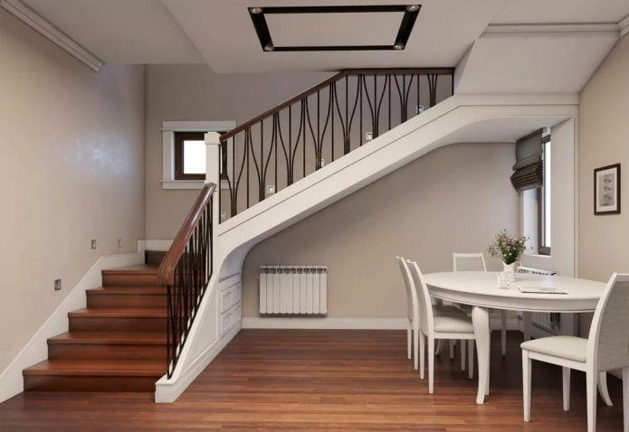 формы лестниц в интерьере дома