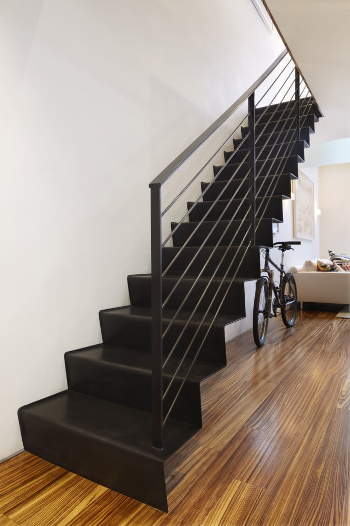 металлические лестницы в интерьере частного дома