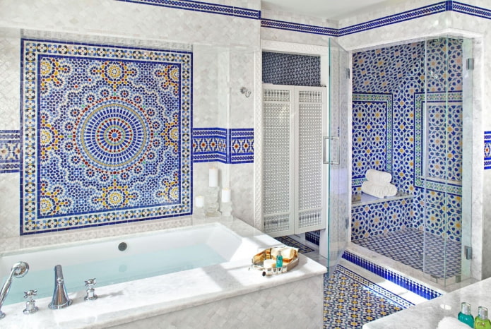 марокканская мозаичная плитка в ванной комнате