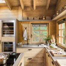 Особенности отделки кухни в деревянном доме-0