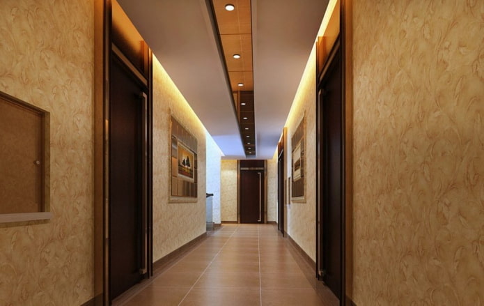 подвесная конструкция в коридоре
