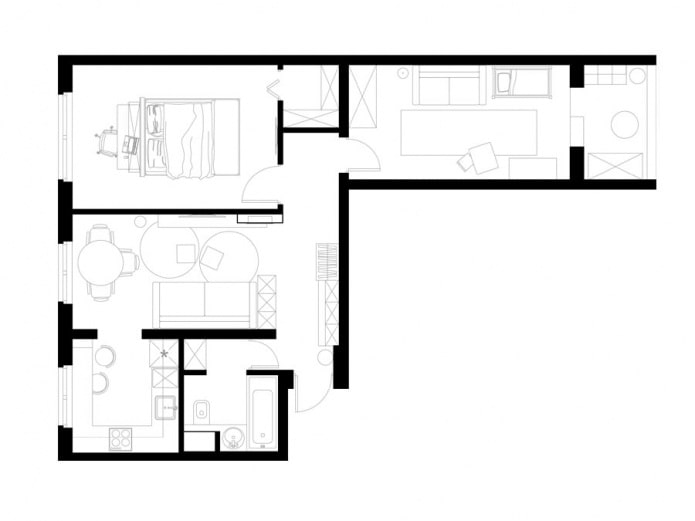 Переделка трехкомнатной квартиры 60 квадратных метров в типовом доме серии II-49