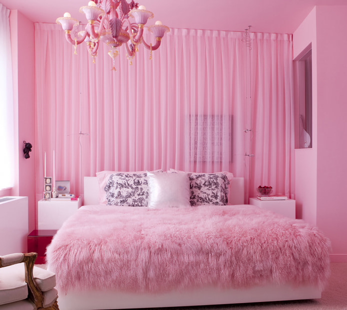 розовое одеяло