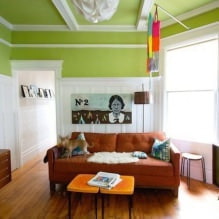 Салатовый цвет в интерьере: сочетания, выбор стиля, отделки и мебели (65 фото) -7