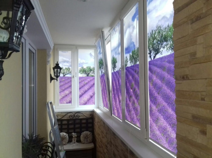 3D рулонные шторы с изображением провансальских полей