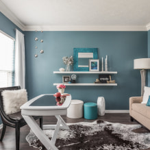 Синий в интерьере: выбор сочетаний, стилей, отделки, мебели, штор и декора - 2