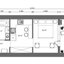 Однокомнатная квартира с современным дизайном 24 кв.м-2