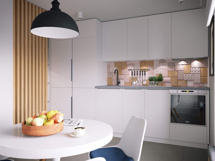 кухня в дизайне однокомнатной квартиры 37 кв м.