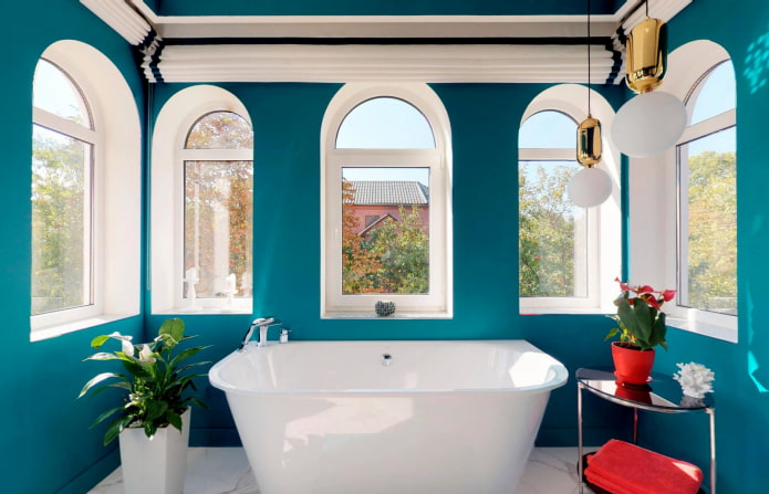 цветовая гамма ванной комнаты в средиземноморском стиле