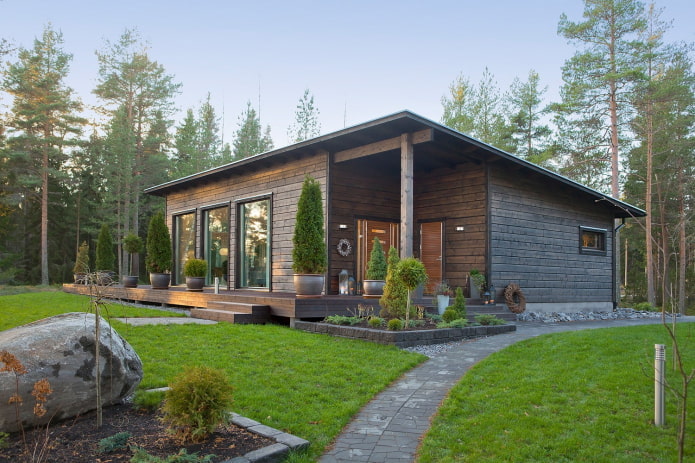 ландшафтный дизайн дома в скандинавском стиле