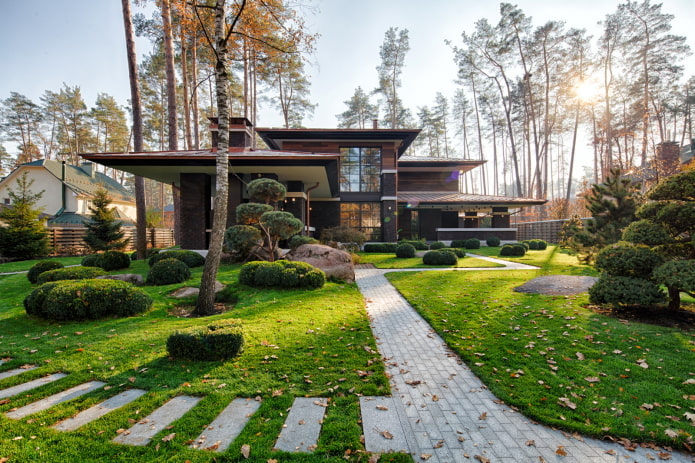 ландшафтный дизайн дома в скандинавском стиле