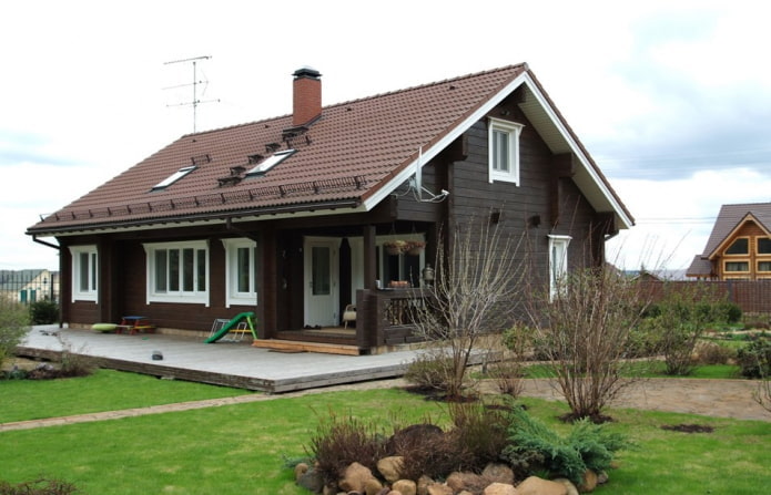 отделка крыши дома в скандинавском стиле