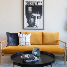 Желтый диван в интерьере: виды, формы, материалы мебели, дизайн, оттенки, сочетания-6